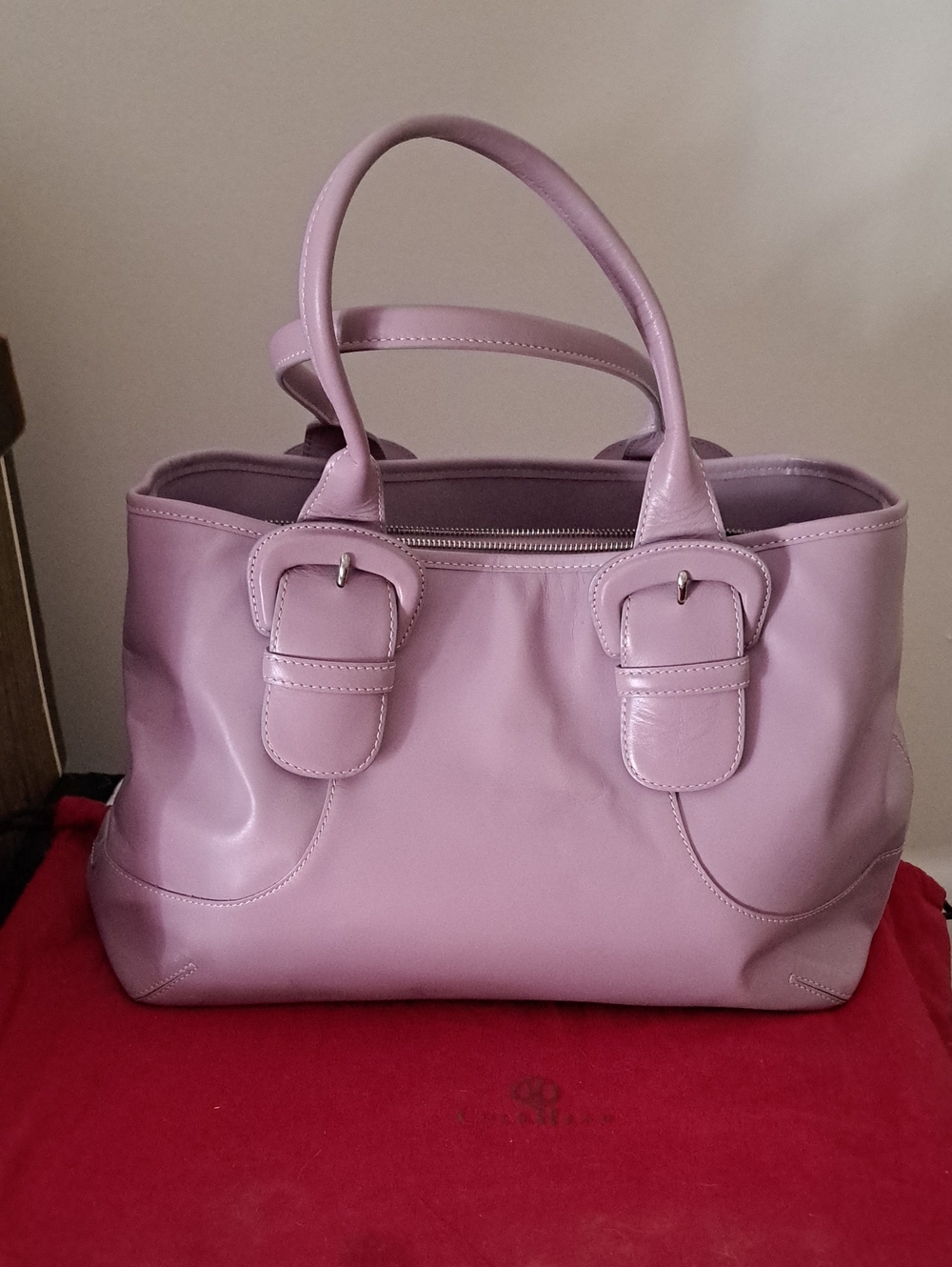 Cole HAHN Elegant Lavender Tote Bag with Dual Handles